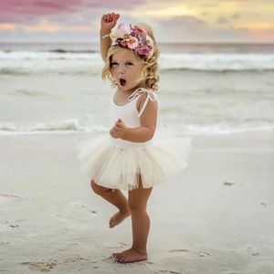 Wraredoll Basics Playsuit Tutu in Ivory (12-18M)